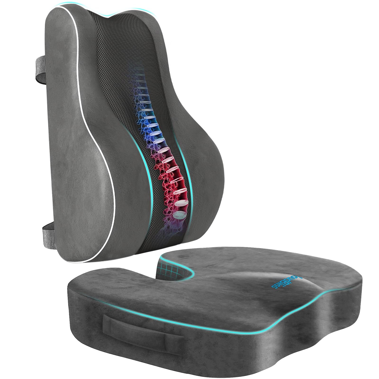 Amazon.com: CloudBliss Ergonomic Lumbar Support Pillow Seat